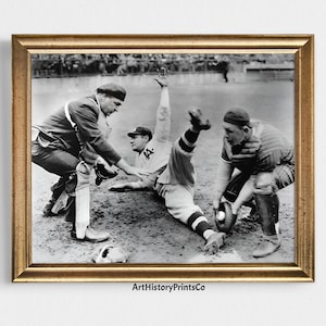 Téléchargement numérique de photos de baseball vintage | Impression d&#39;art mural sport historique en noir et blanc, souvenirs de baseball des années 1920, téléchargement immédiat 278