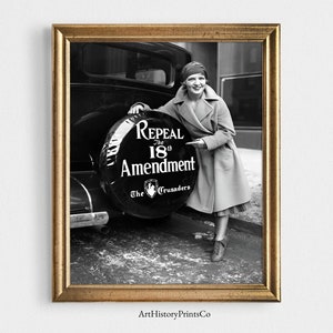 Vintage Photo Printable | Prohibition Wall Art Repeal 18th Amendment | Black and White Poster | Downloadable Prints 8