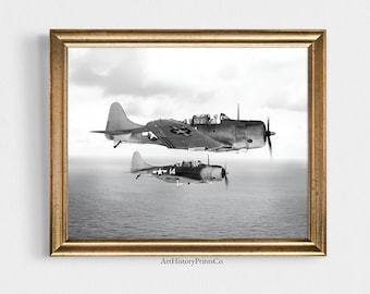 Vintage US Navy Dauntless Photo Poster: 1943 Aircraft Print (Digital Download)