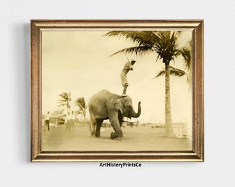 Impresión vintage de elefante golfista: Arte de golf en blanco y negro (descarga digital)
