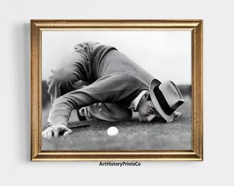 Impresión fotográfica de Sam Snead Golf: Arte mural vintage en blanco y negro (impresión digital)