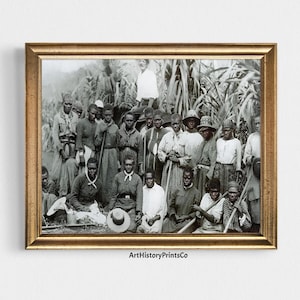 Historical Photography Plantation Slaves | Vintage  African American Poster Photo Print | Instant Digital Download 147
