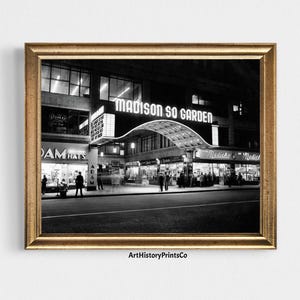 Vintage Old Retro Photograph | Madison Square Garden 1950s | Black And White Photo Prints Digital Download 150