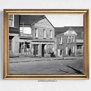 PRINTABLE Vintage Photo Poster Auction and Negro Sales 1864 Atlanta, GA Digital Download Photograph Decor Black White Print 116