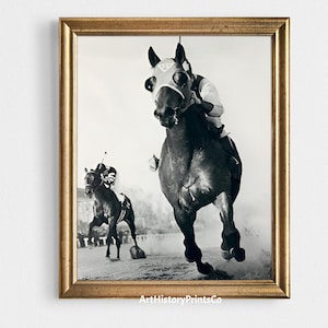 Impresión fotográfica de póster vintage / Fotos de carreras de caballos / Arte mural en blanco y negro / Regalo de decoración del hogar Descarga digital imprimible 237