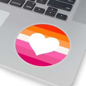LGBT Lesbiana Corazón & Amor / Mes del Orgullo / Pegatinas Calcomanía / Les / Gay / Bi / Trans