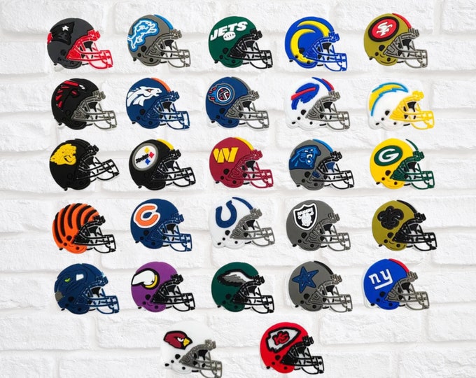 NFL Helmet Croc Charm Jibbitz Etsy