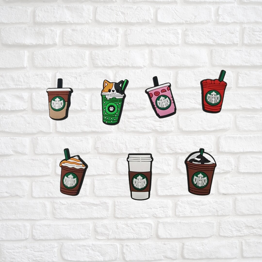 Starbucks Coffee Cup Series Croc Charm Pin Badge Jibbitz Etsy
