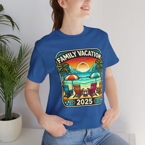 Family Vacation 2025 Unisex Tee, Matching Group Travel Shirt, All Ages & Sizes, Family friends Reunion T-Shirt, Holiday Tourism Top