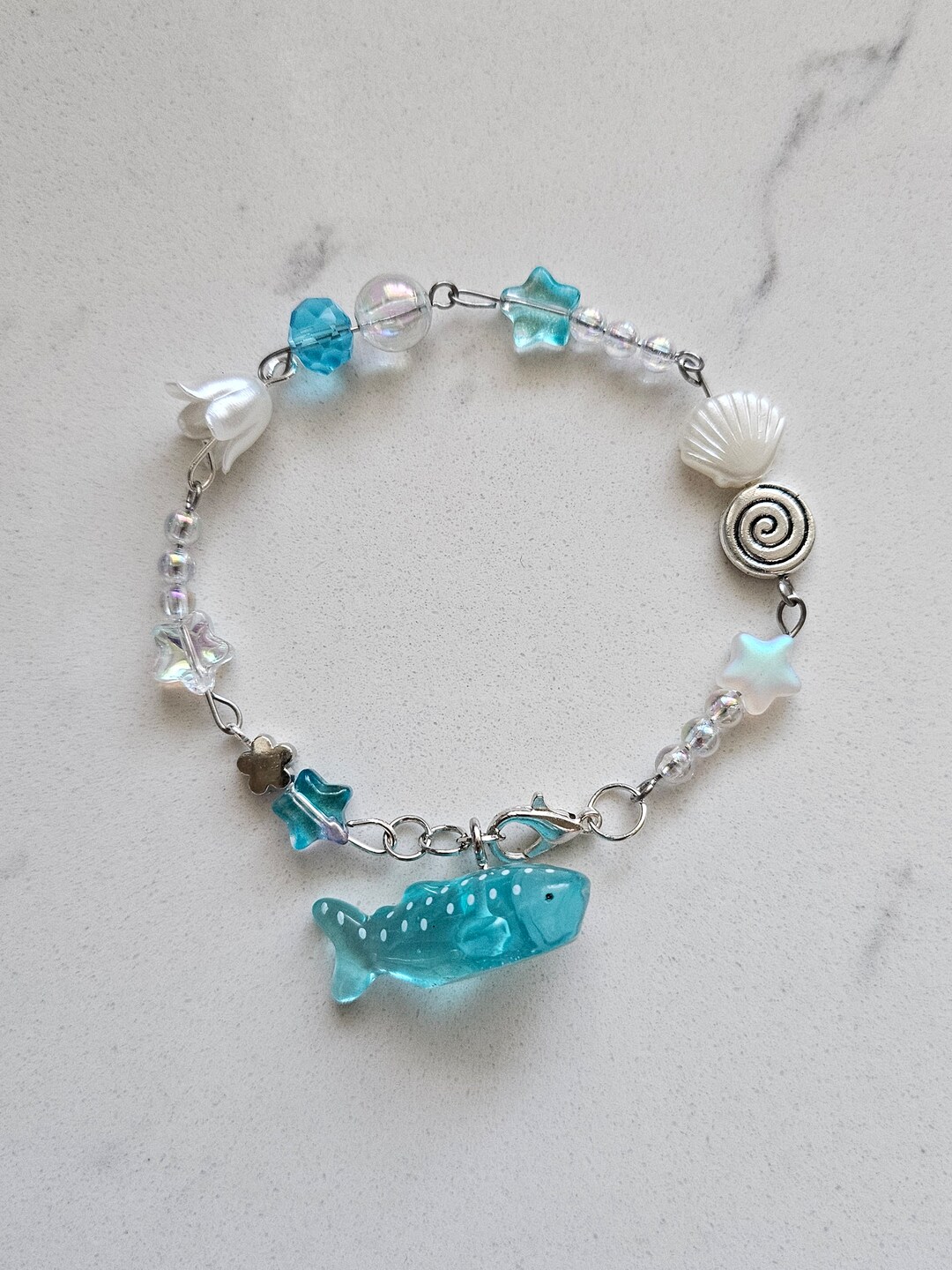 Whale Shark Bracelet, Beaded Bracelet, Handmade Bracelet - Etsy