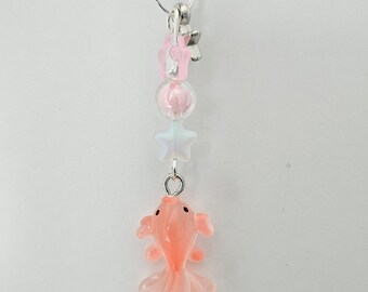 Gold fish Phone Charm, Fish, Phone Accessories