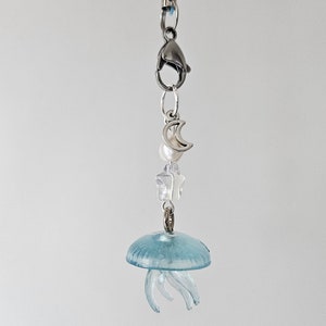 Moon Jellyfish Phone Charm, Moon Jellyfish Keychain image 2