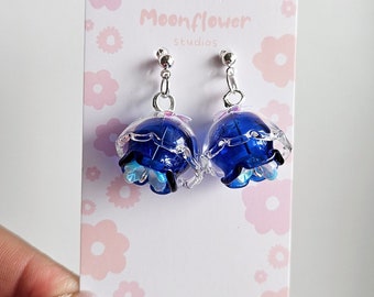 Jellyfish Earrings, Moon Jellyfish Dangle Earring, Dangle Earrings