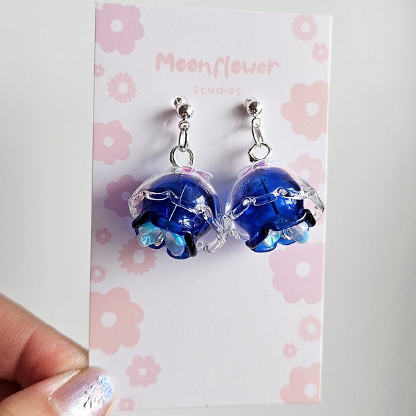 Jellyfish Earrings, Moon Jellyfish Dangle Earring, Dangle Earrings