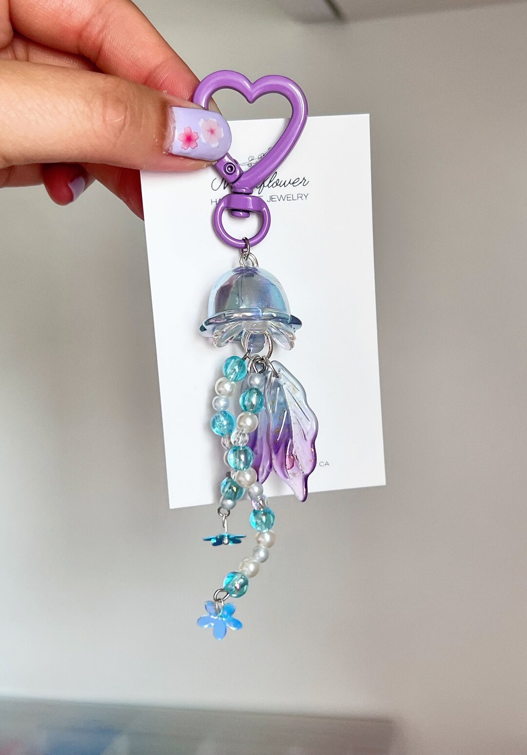 Jellyfish Charm, Jellyfish Keychain, Cute Keychains, Kokomi Genshin