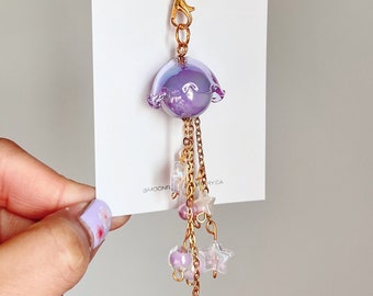 Handmade Jellyfish Charm, Jellyfish charm, Cute Phone Charm