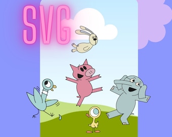 SVG Mo Willems book characters