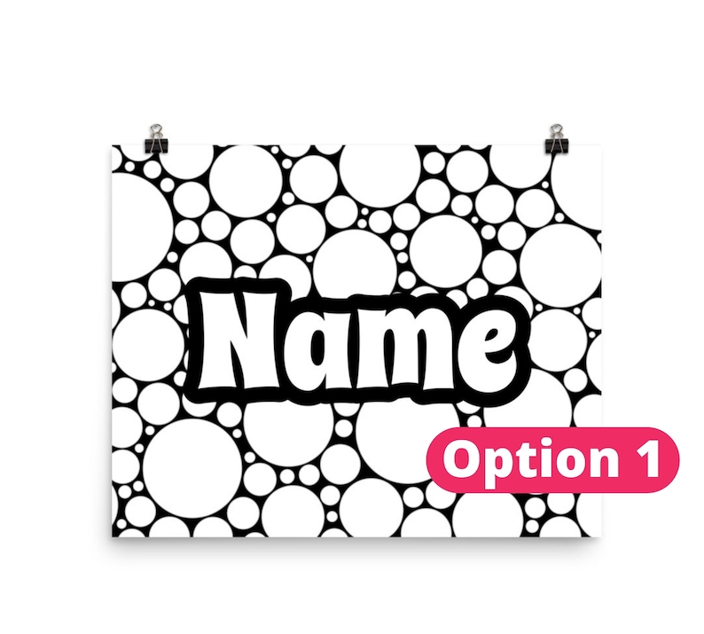 Digital, Name Coloring Page, Custom Printable Coloring Page ...