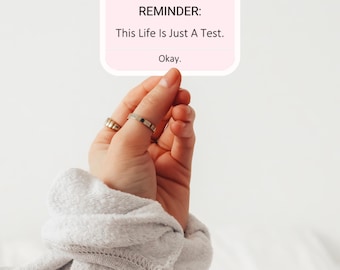 Muslim Sticker, Islamic Reminder,  Islamic Sticker, Waterproof Glossy Sticker, Reminder: This Life is Just A Test  - Design 11