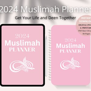 2024 Get your Life and Deen Together, 2024 Muslimah Planner, 2024 Muslim PDF Planner, 2024 Muslim Digital Planner