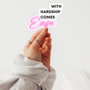 Muslim Sticker, Quran Sticker, Islamic Sticker, Waterproof Glossy Sticker, With Hardship Comes Ease - Design 32