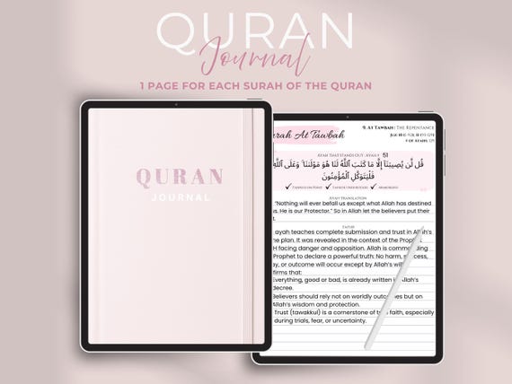 Quran Journal, Quran Reflections, Quran Journaling, Memorize Quran, Muslim Journal, Guided Quran Journal, Quran Mood Tracker