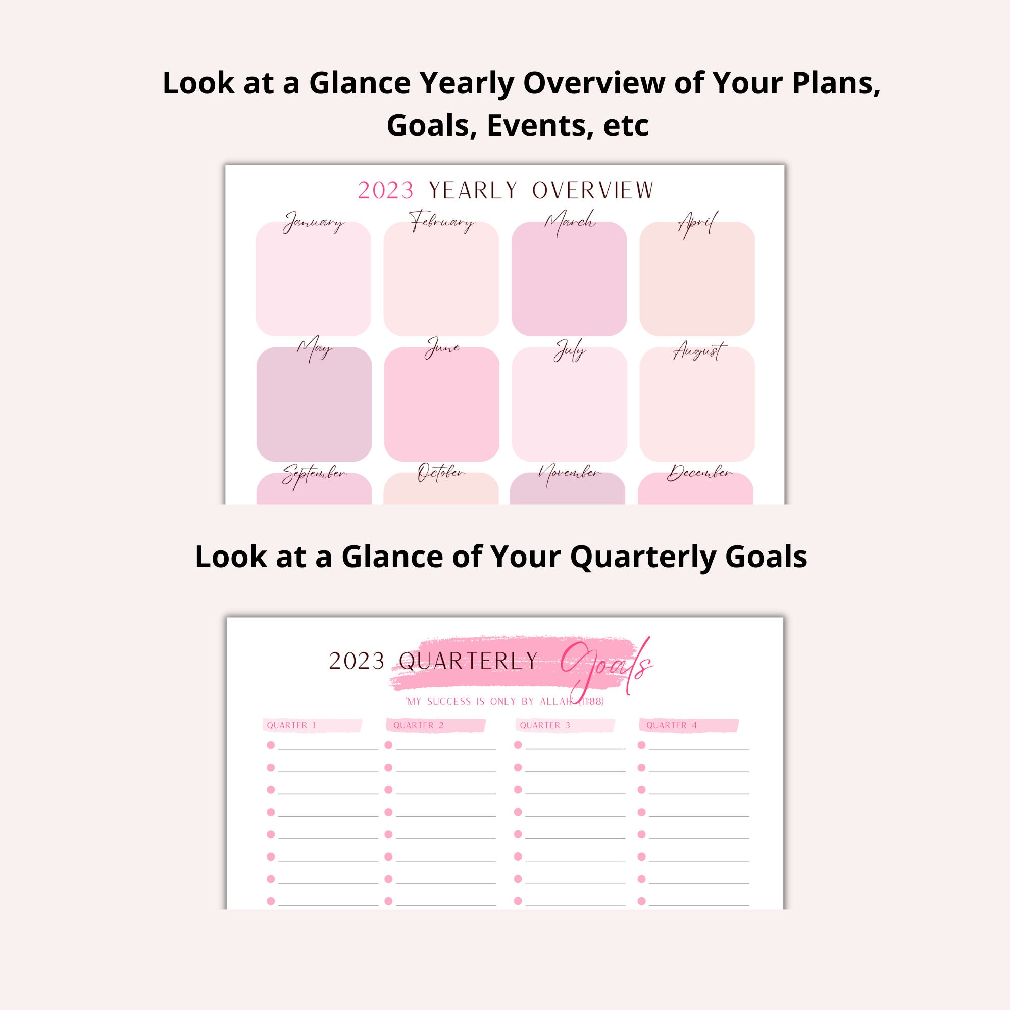 2023 Get Your Life and Deen Together Ibadah Planner Ibadah - Etsy