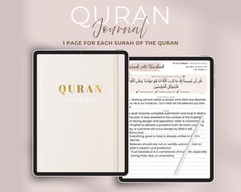 Quran Journal, Quran Reflections, Quran Journaling, Memorize Quran, Muslim Journal, Guided Quran Journal, Quran Mood Tracker
