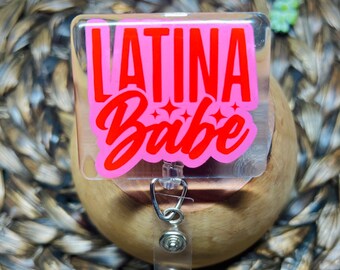 Latina Babe | 2” interchangeable | Badge reel