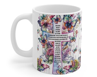 The Lord&#39;s Prayer,  Bible Verse Coffee Mug, Ceramic Coffee Cups, Everyday Mug, 2 sizes 11oz, 15oz