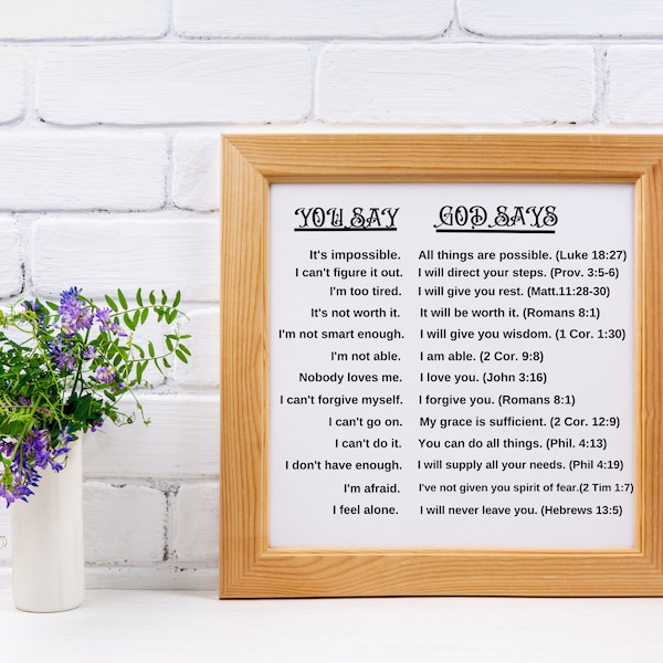 You Say God Says Printable - Etsy