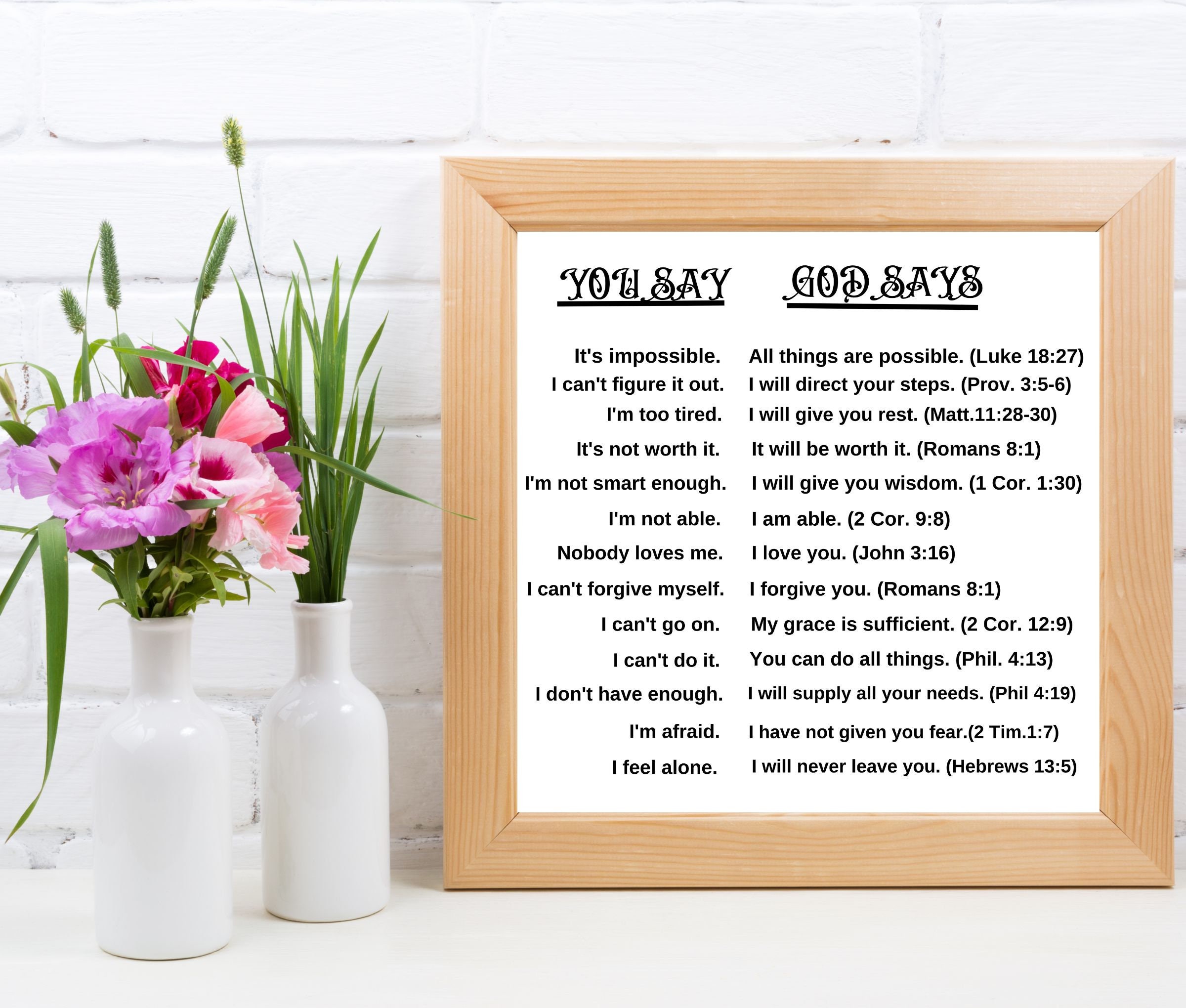 Canva Template | Editable | Customisation | You Say God Says Bible ...