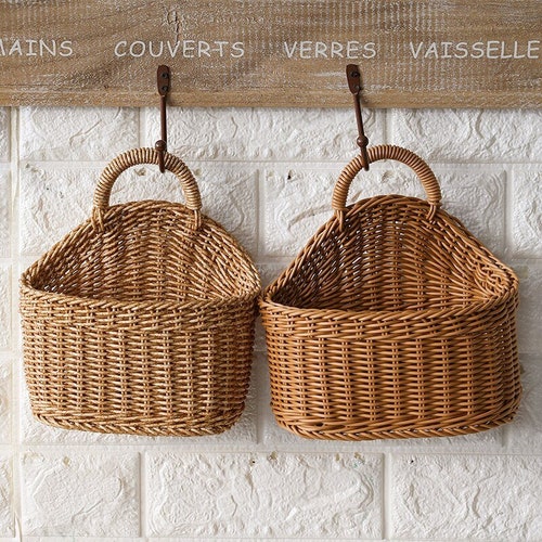 Handwoven Wall Hanging Basket character Adding Hand Woven Etsy