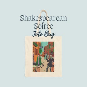 Shakespearean Soirée Tote Bag | Gifts for Book Lovers | Bookish Gifts | Book Bags | Library Bags