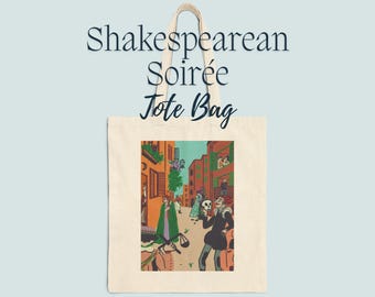 Sacola Shakespearean Soirée de <br> Entrega Rápida? Presentes para amantes de livros | Presentes livrescos | Bolsas para livros | Bolsas de biblioteca