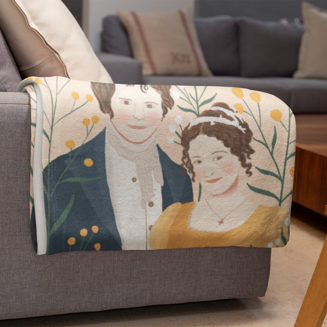 Pride and Prejudice Blanket Sherpa Fleece Blanket Bookish Gifts