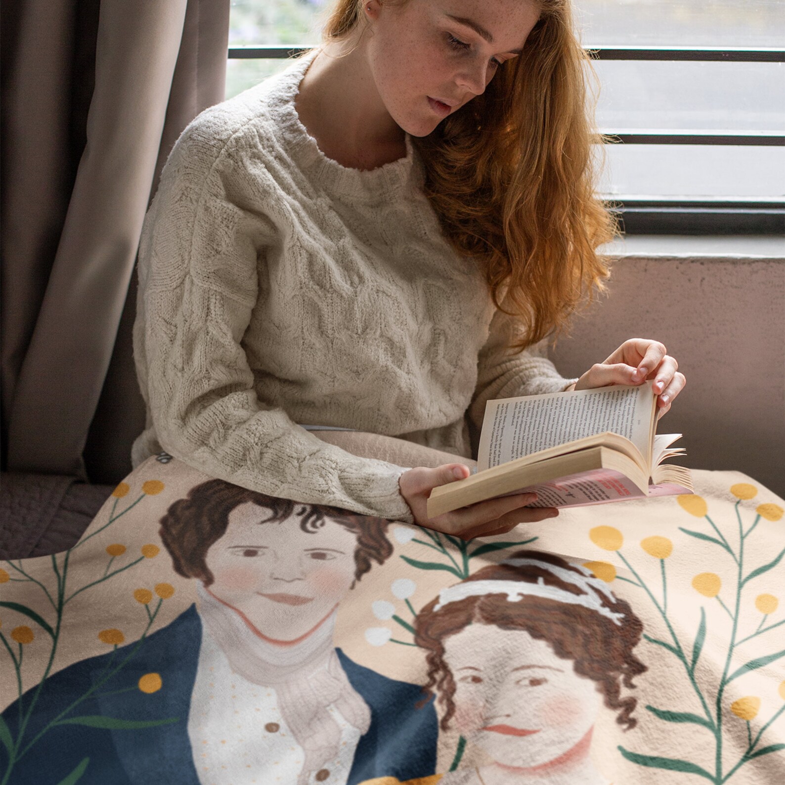 Pride and Prejudice Blanket Sherpa Fleece Blanket Bookish Gifts