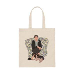 Virginia Woolf Portrait Drawing Canvas Tote Bag | Quote Tote Bag | Bookish Gifts | Literary Gifts