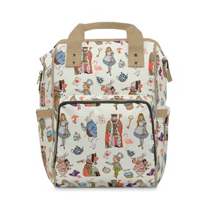 Personalisierung Alice im Wunderland William Penhallow Henderson Illustration Rucksack | Windel Rucksack | Wickelrucksack