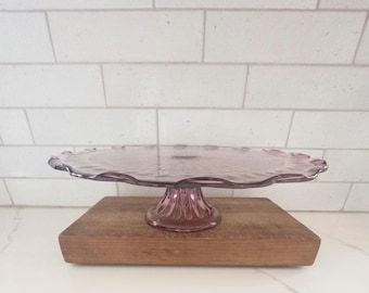 Indiana Cranberry Trellis Cake Stand 12 Inch/ Wedding Cake Stand/ Tea Party Shower