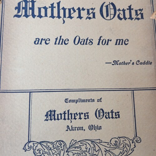 1905 Mothers Oats Original Embossed Premium Photo shops Card Golf Caddie Quaker Oats
