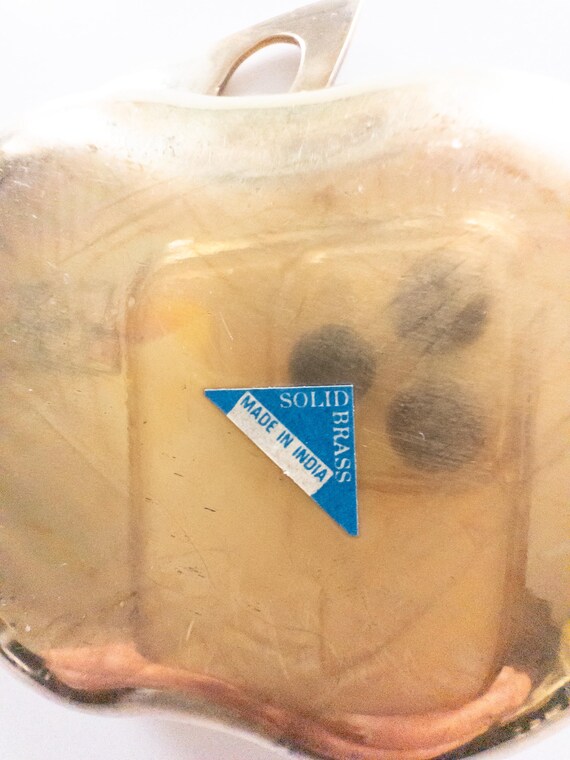 Vintage Solid Brass Apple Catchall Tray Trinket D… - image 12