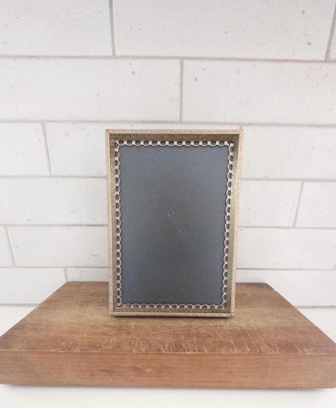 Vintage Ornate Gold Metal 5x7 Photo Frame With Non-glare Glass - Etsy