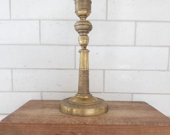 Circa 1810 French Empire Bronze Candlestick