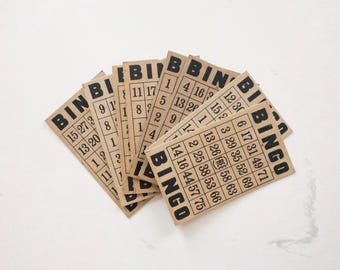 Vintage Milton Bradley Company Bingo Cards Set of 8 from 1939