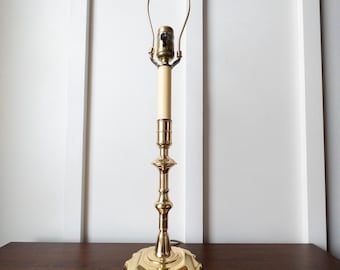 Baldwin Brass Candlestick Lamp, Scalloped Base Accent Light