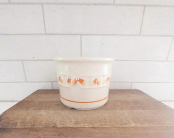 Longaberger Candy Corn Fall Halloween 1 Pint Crock Pottery