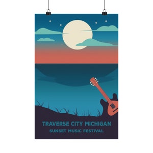 Traverse City Michigan Unique Poster Print
