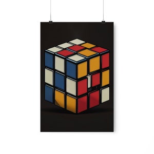 Rubik&#39;s Cube Premium Matte Minimalist Poster