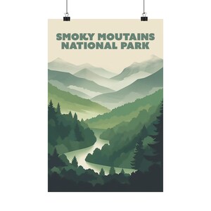 Smoky Mountains Travel Poster Print